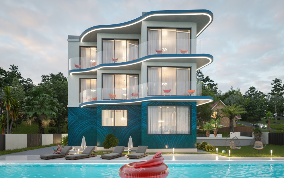 Смелый и яркий дом на берегу черноморского побережья