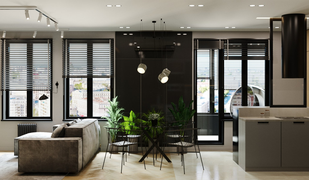 Проект двухкомнатной квартиры в современном стиле