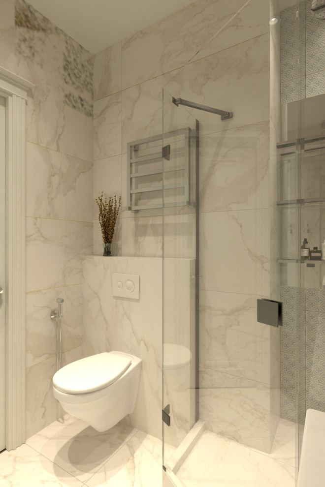 Квартира с голубыми стенами