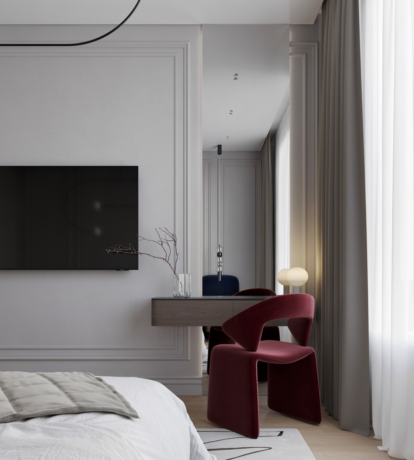 Обложка проекта: Дизайн-проект спальни в ЖК Измайловский
