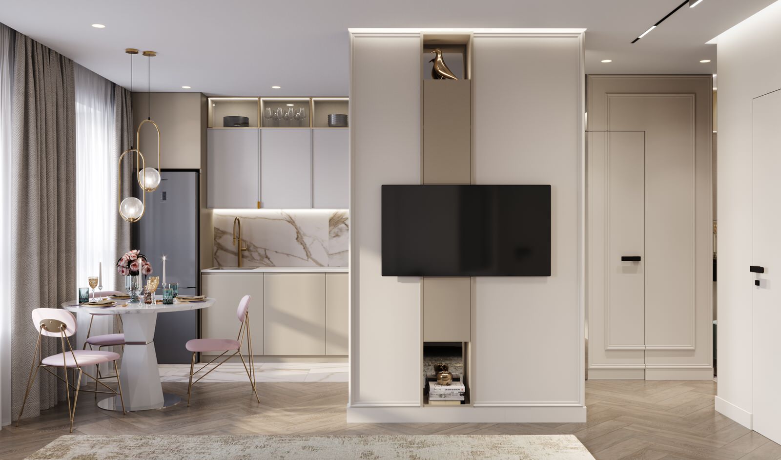 проект "Элегантные ассоциации на 63 м2"