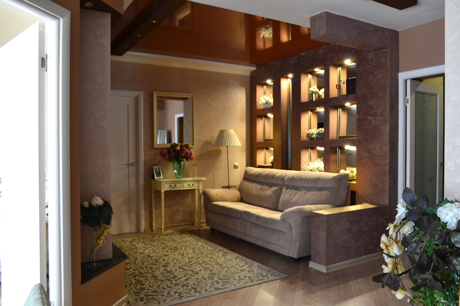 Теплые оттенки - гостиная