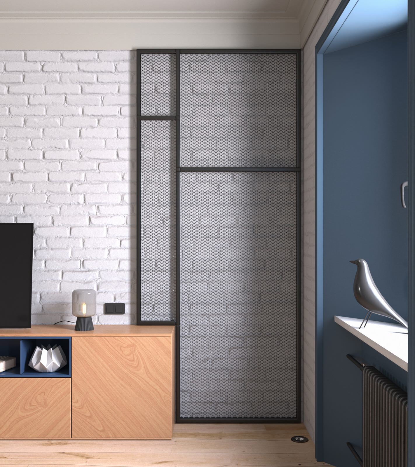 3d-визуализация "Эклектичный лофт" (оформление интерьера от Zeworkroom)