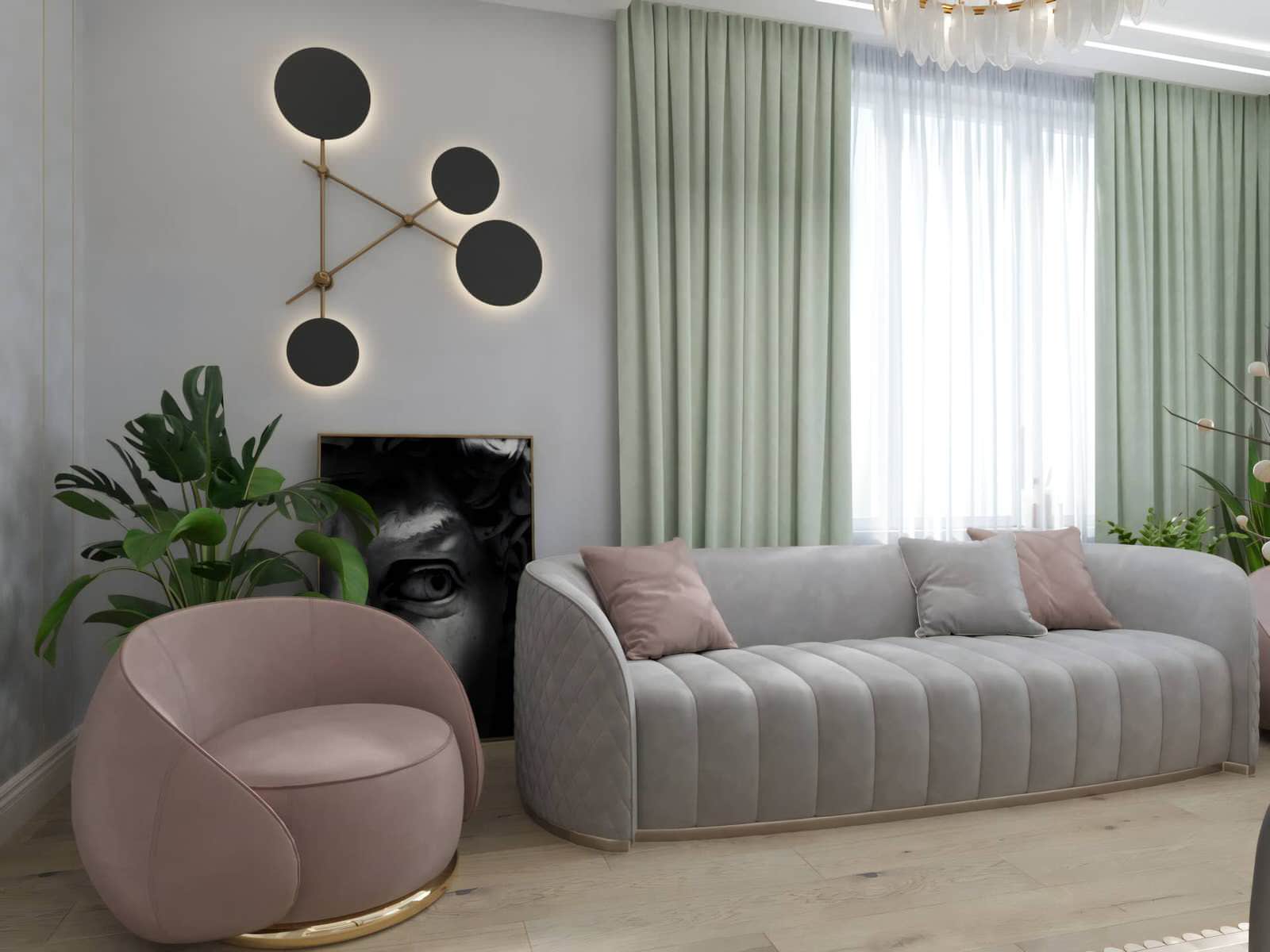 Дизайн и ремонт квартиры на Золоторожском Валу — Золотой акцент