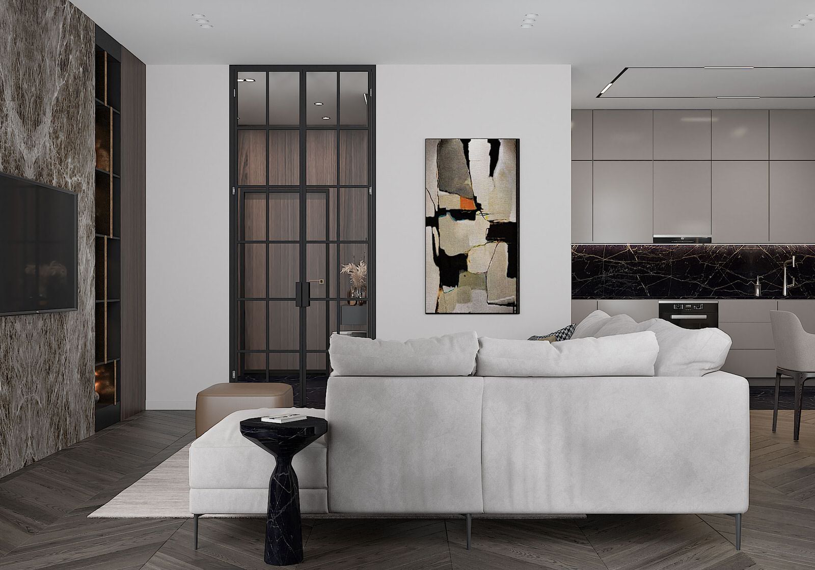 Дизайн проект квартиры 78м2 ЖК "Резиденция Композиторов"