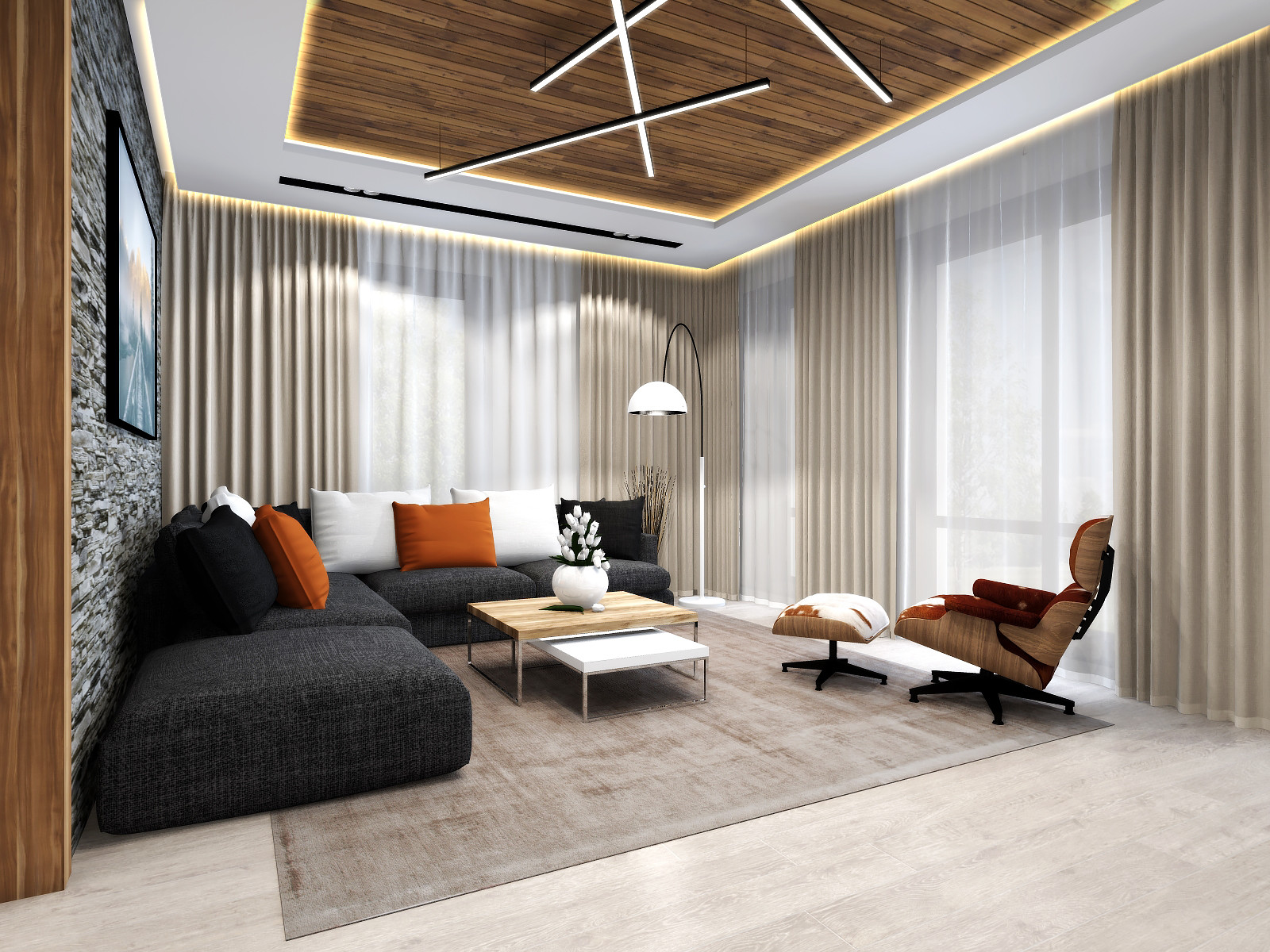 Обложка проекта: Кухня-гостиная загородного дома