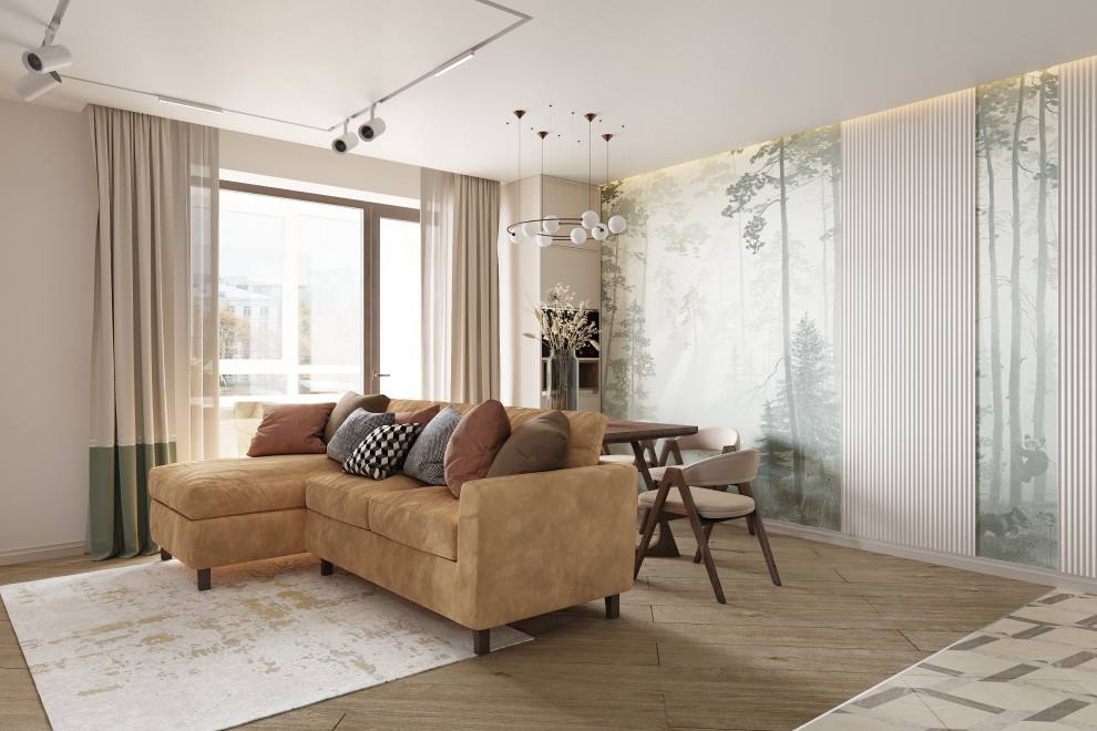 Обложка проекта: Квартира в современном стиле со скандинавскими мотивами 84 кв. м