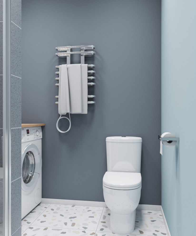 Студия для аренды с пятнистой плиткой