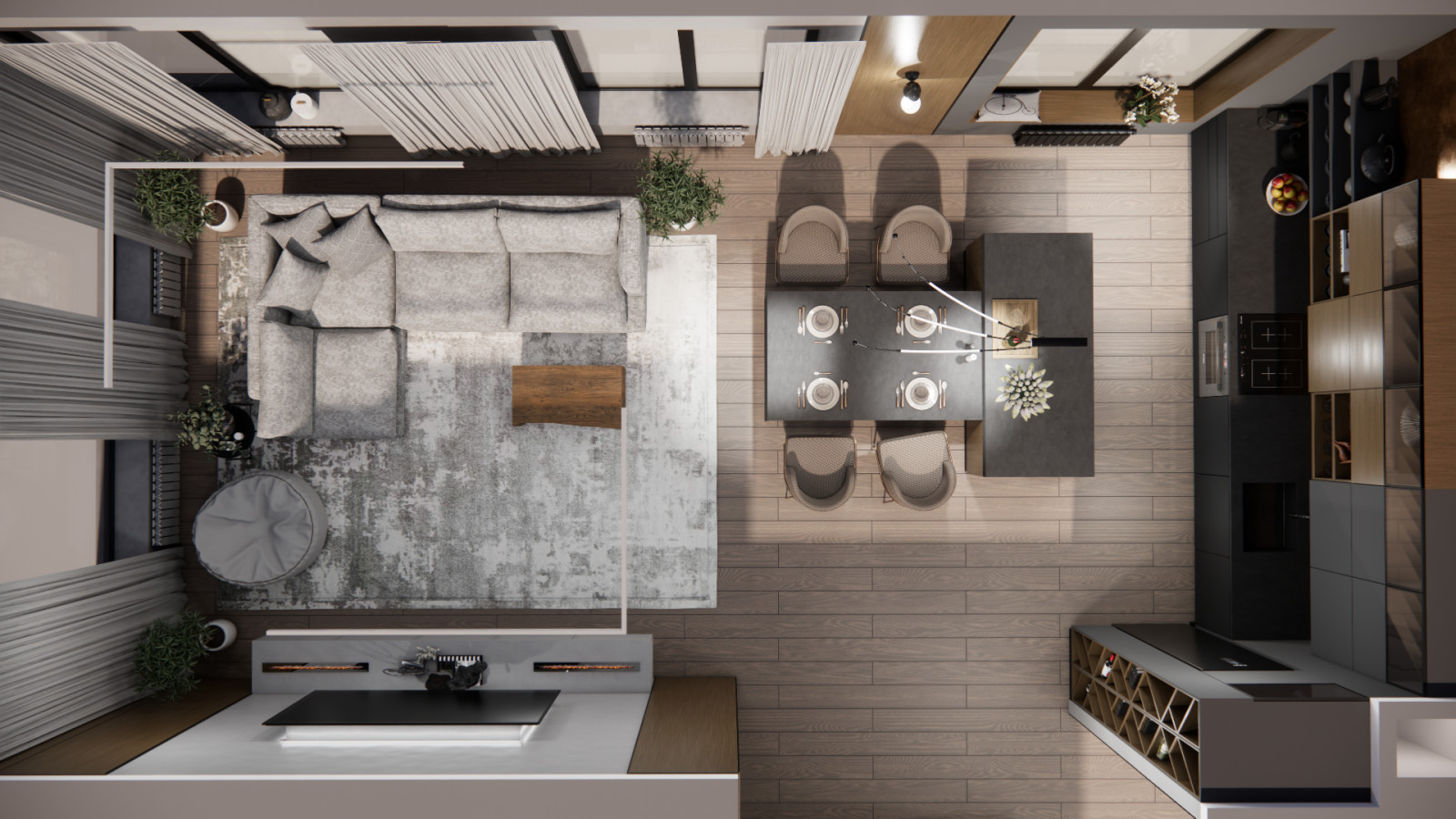 Варианты концепции дизайн-проекта квартиры