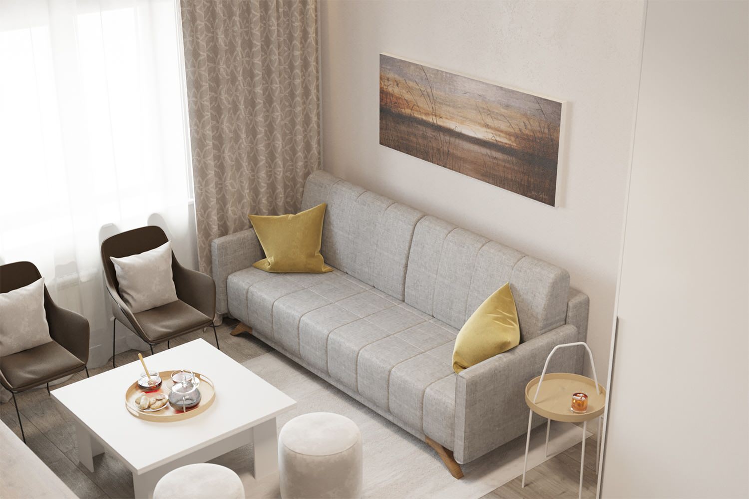 Дизайн однокомнатной квартиры Петроглиф Парк