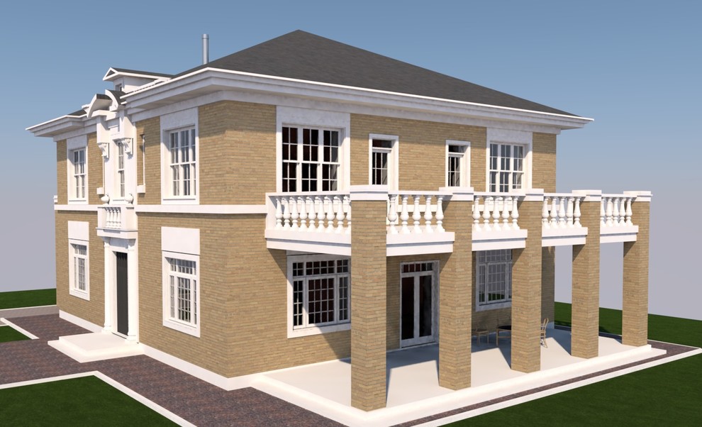 Коттедж с балконами