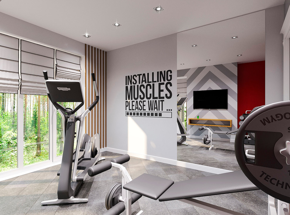 Интерьер спортзала в з.п. Бавария от Унистрой