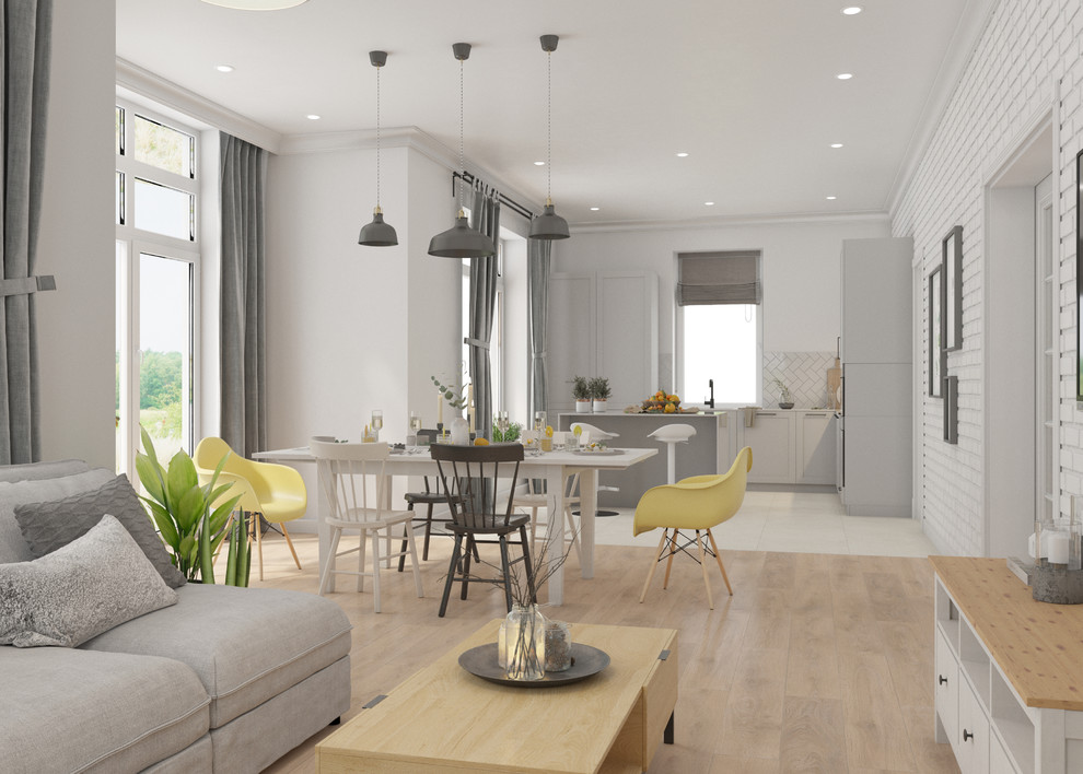 Обложка проекта: 1 этаж 2-этажного коттеджа в СПБ