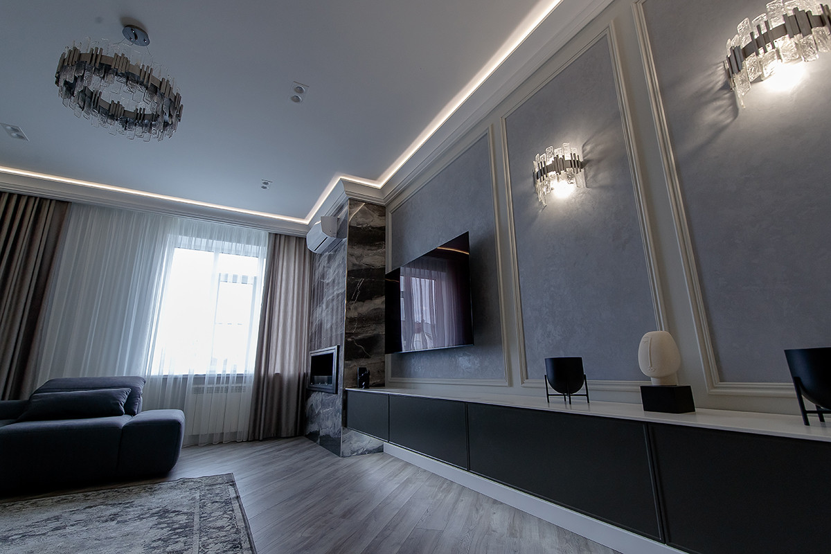 Реализация гостиной в стиле "Современная классика"