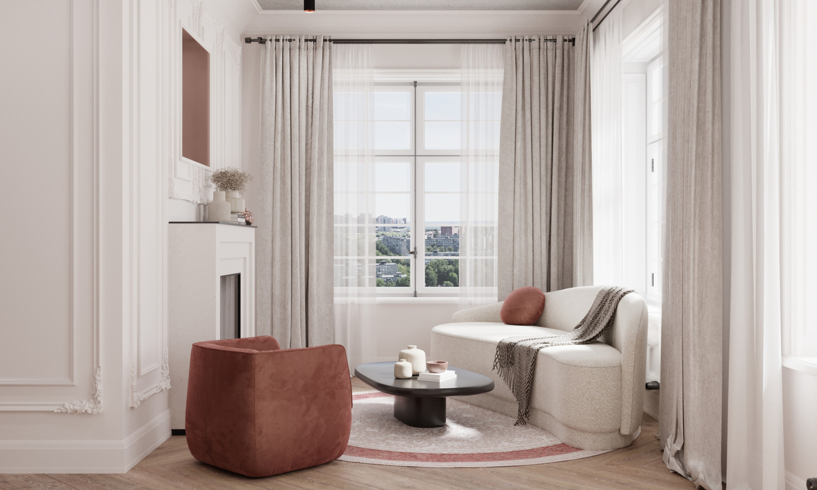 Обложка проекта: Квартира в стиле неоклассицизм