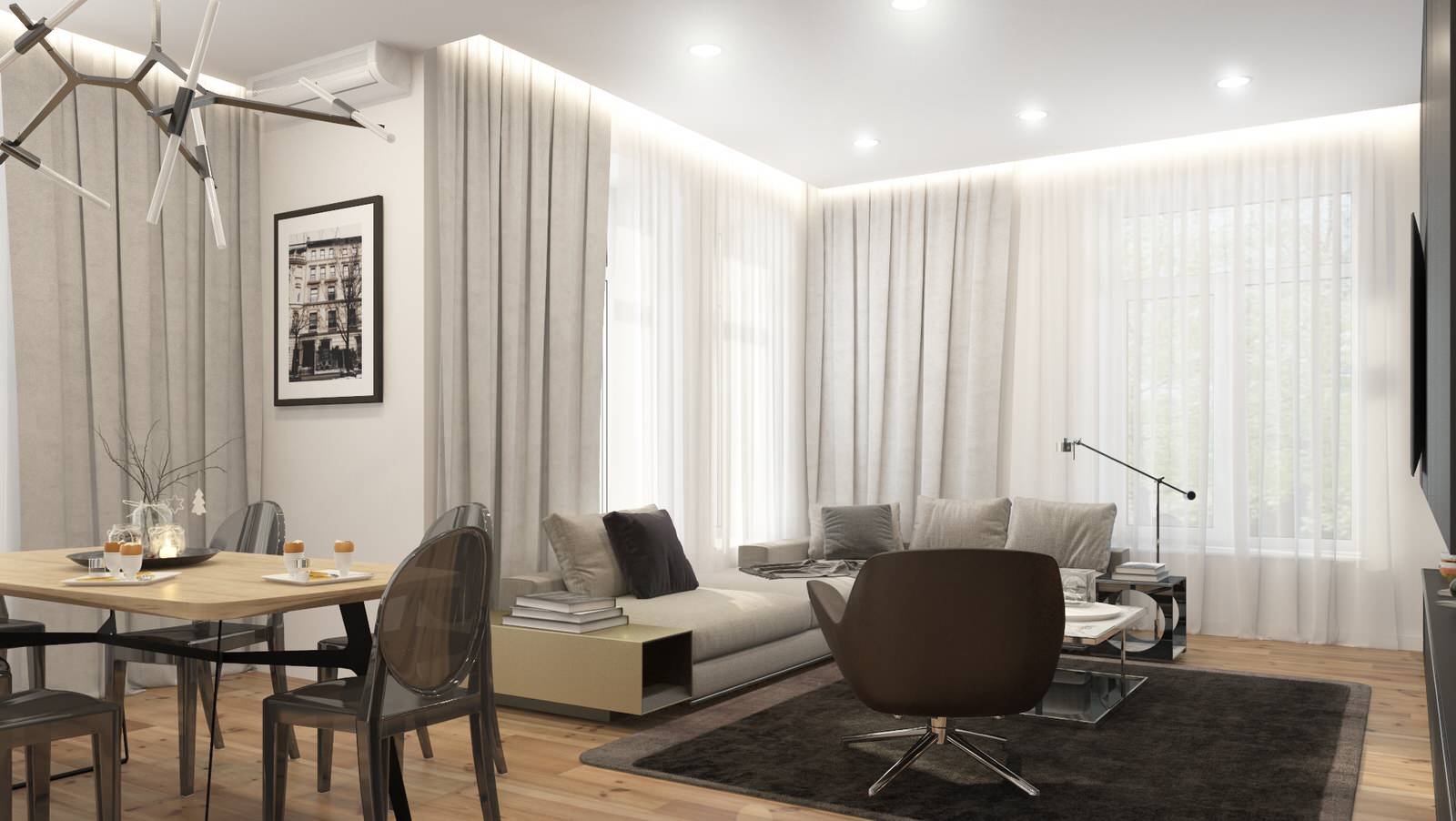 Обложка проекта: Кухня-студия в частном доме