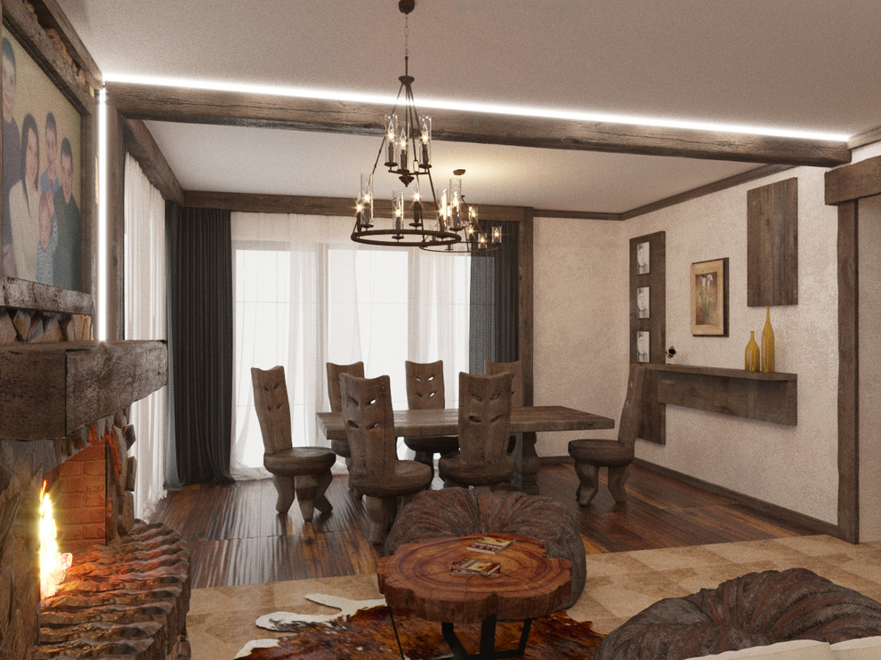 Дизайн-проект частного дома .Зал 40 кв.м.