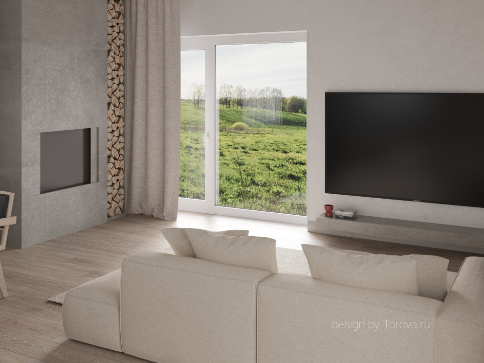 Кухня-гостиная в загородном доме