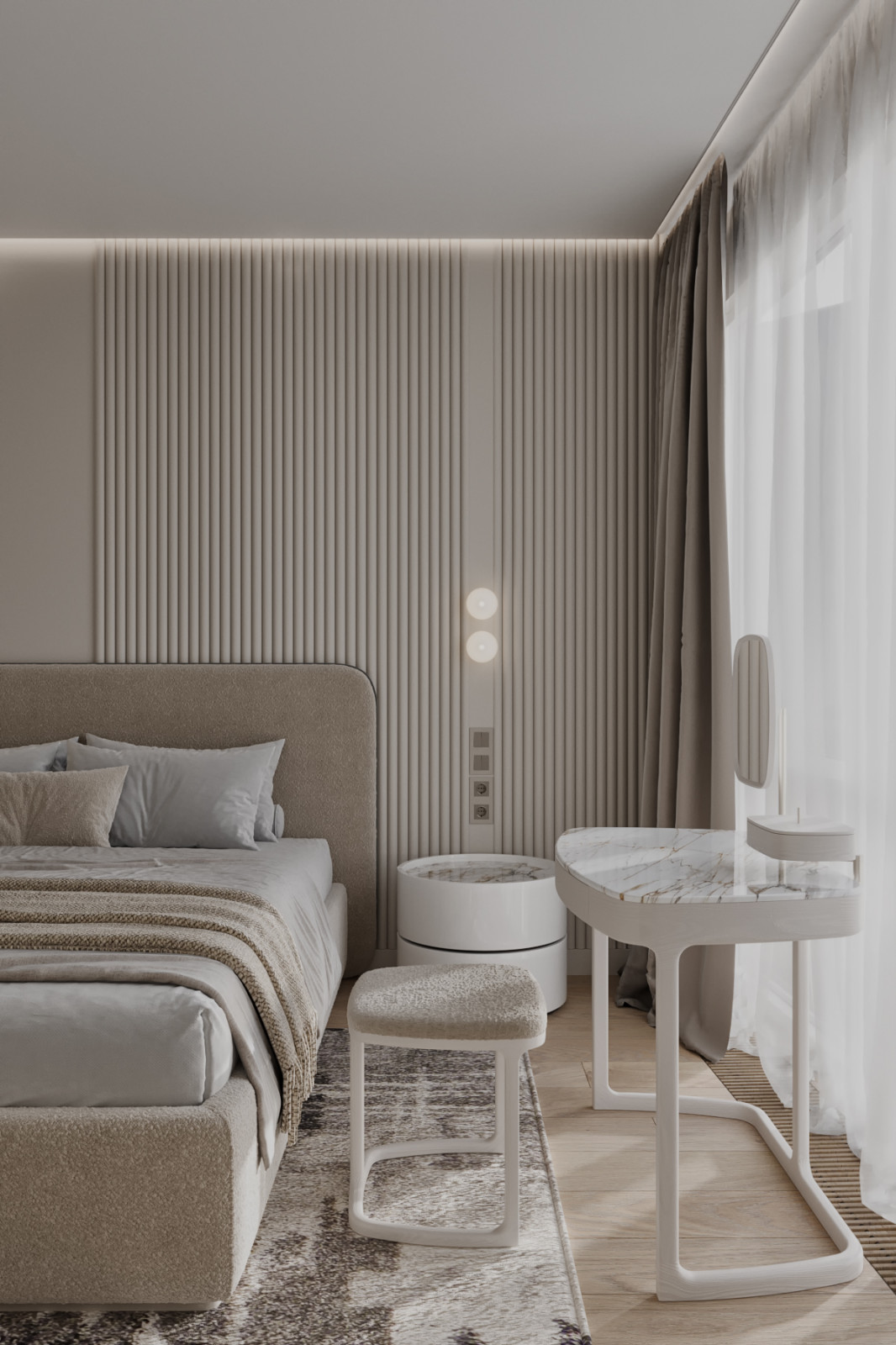 Мастер спальня в ЖК Кутузовская Ривьера