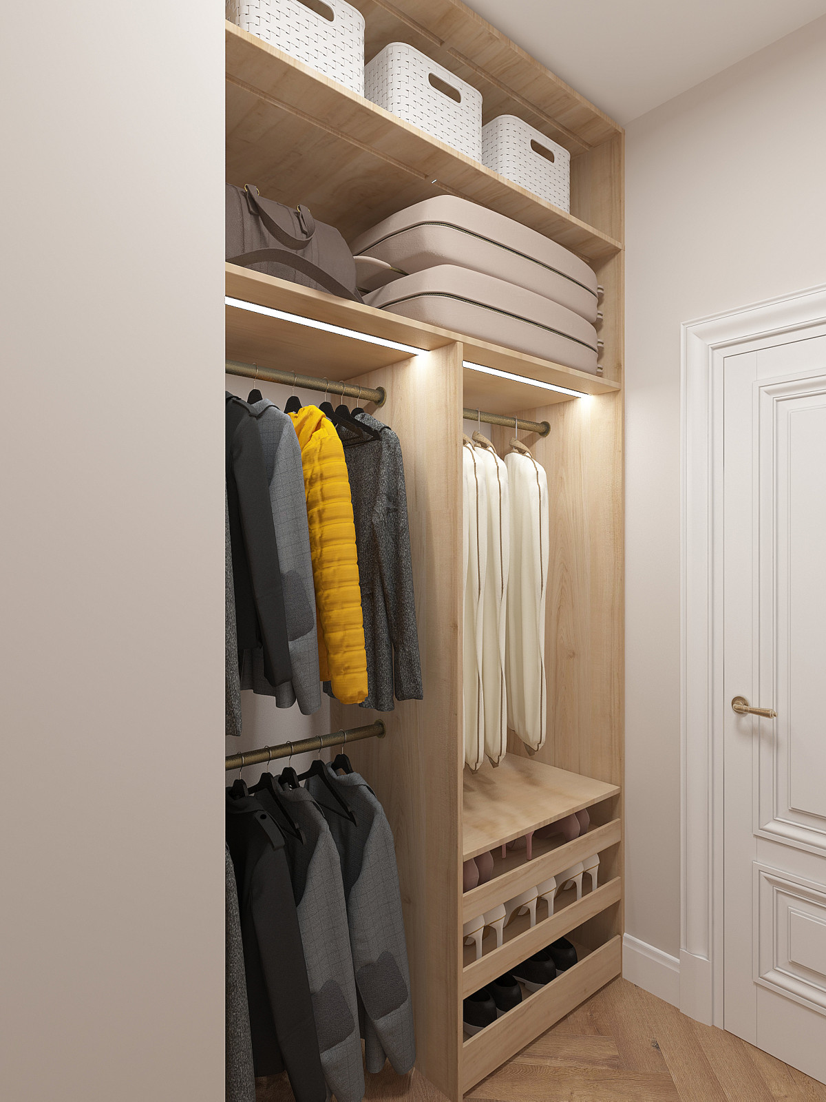 Утонченный проект с использованием разных стилей для семьи с двумя детьми