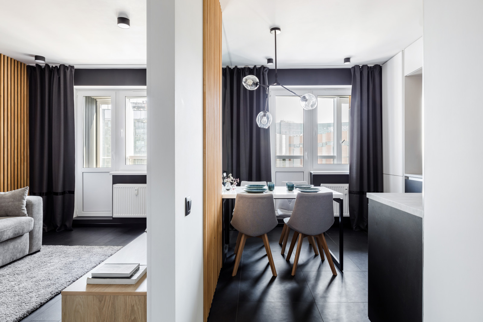 Черно-белый интерьер