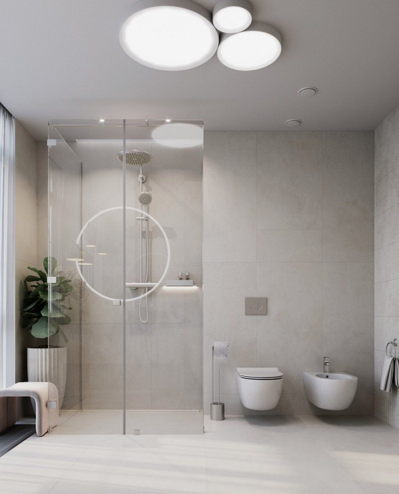 Мастер-ванная в стиле минимализм