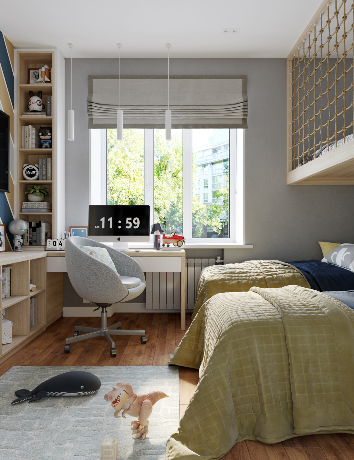 Детская комната 14 м² для двух мальчиков. Коллекция «Big little»