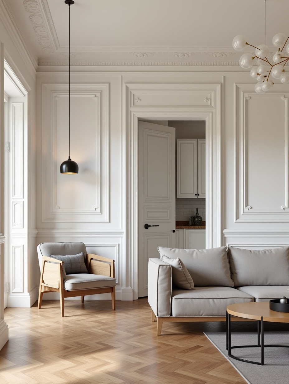 Кухня гостиная в классическом стиле