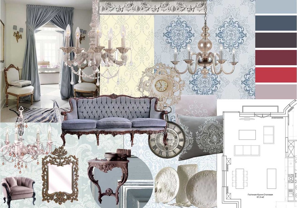 Квартира к классическом стиле нео-барокко