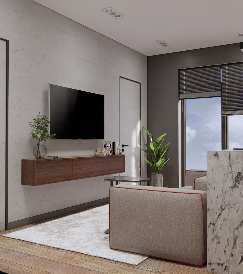 Визуализации Кухни-Гостиной в ЖК Magnifika