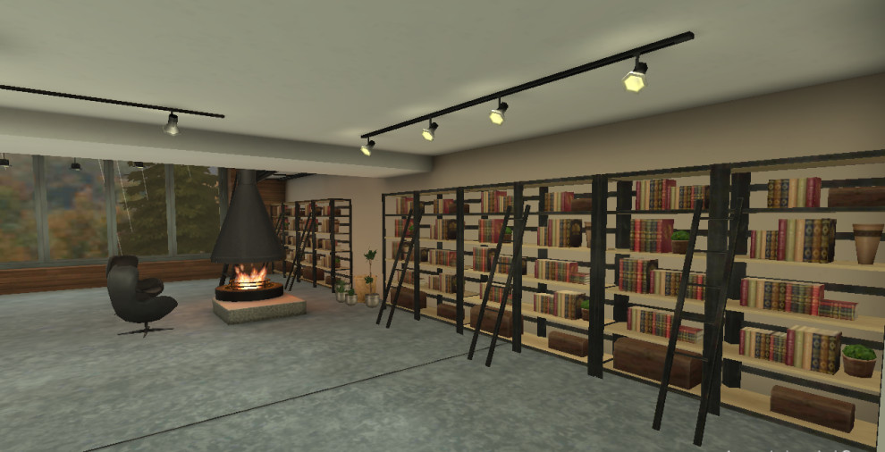 3D проект дома в лесу