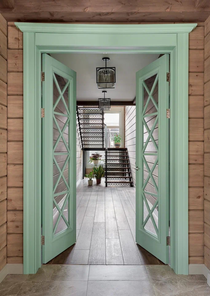 Дом из клееного бруса в стиле шале