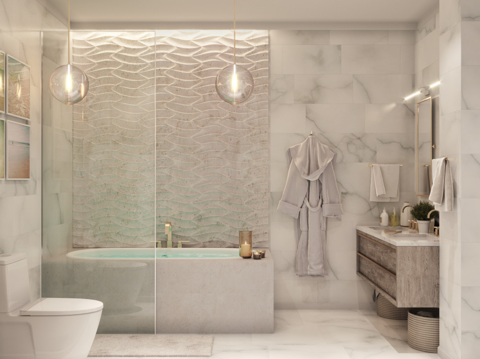 Мягкий эклектичный интерьер квартиры 205 кв.м.