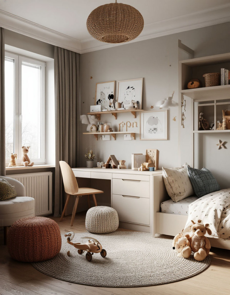 Визуализация детской комнаты в различных стилях