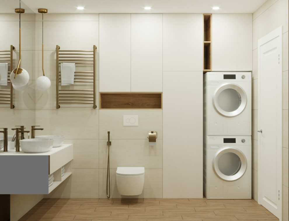 Дизайн проект кухни-гостиной и санузлов в г.Екатеринбург