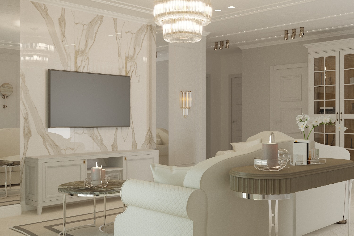 Интерьер гостиной в городе Казань