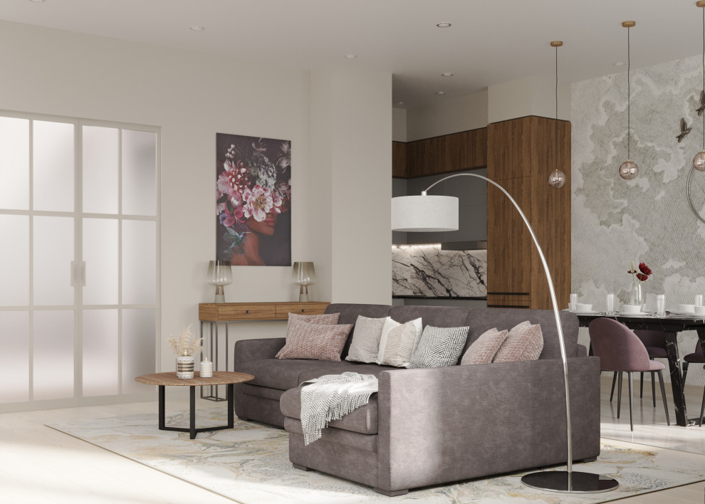 Обложка проекта: Проект кухни-гостиной