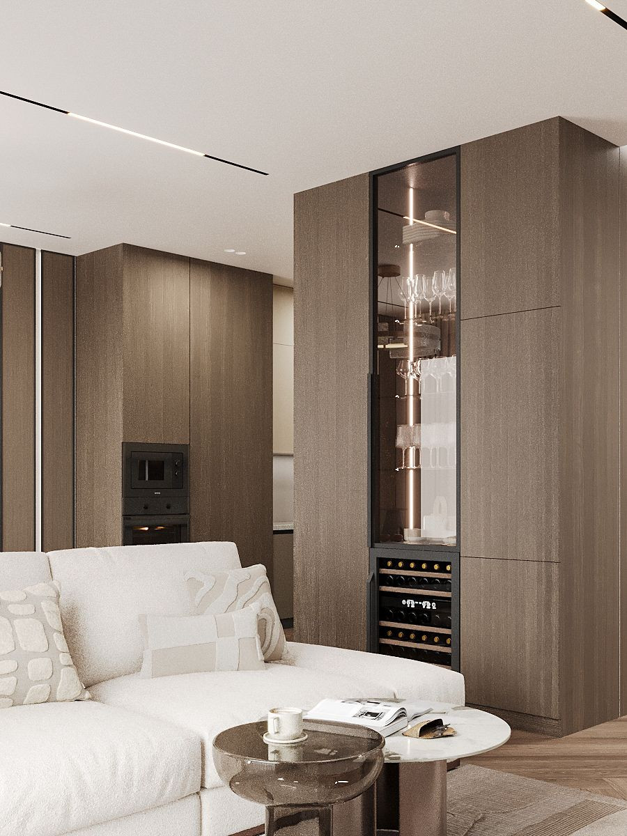 Современный интерьер с теплой атмосферой и эко-акцентами