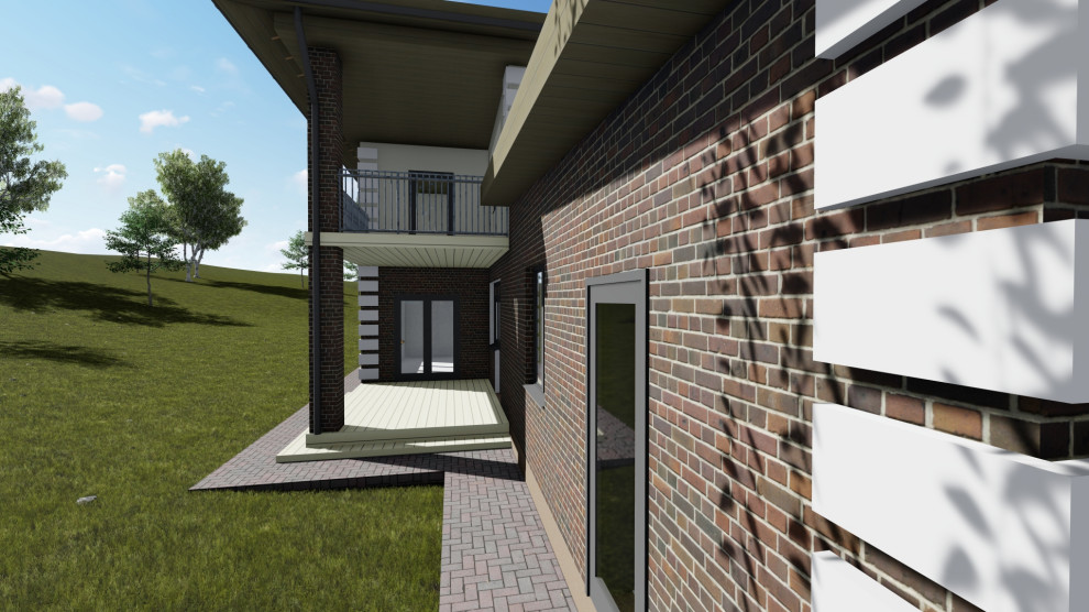 Двух этажный дом с гаражом на 2 машины