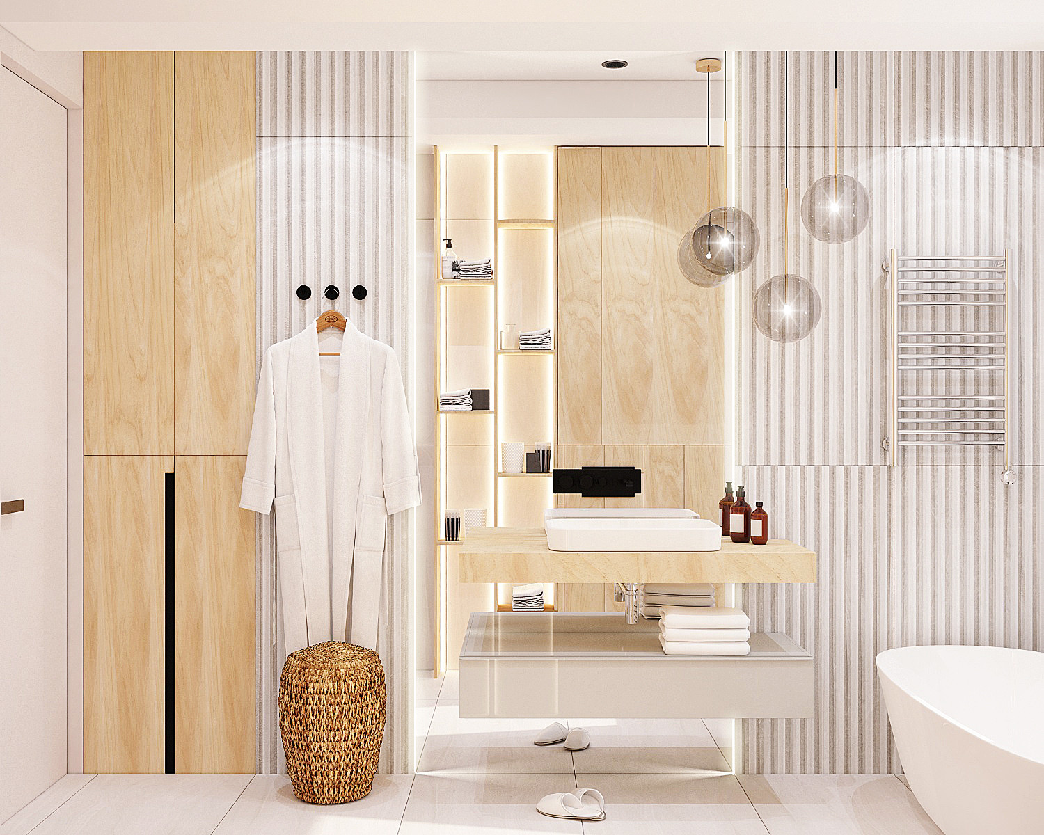 Ванная в апартаментах на Красных Воротах, Москва