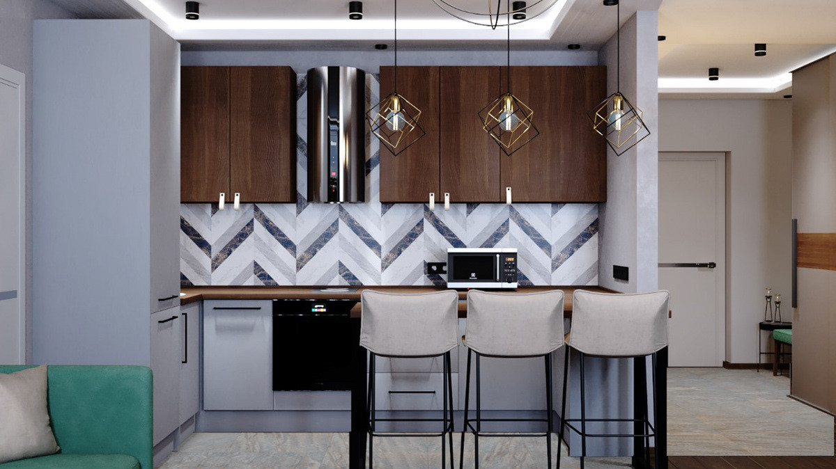 Дизайн-проект квартиры в г.Химки 65 м2 (стиль Лофт)