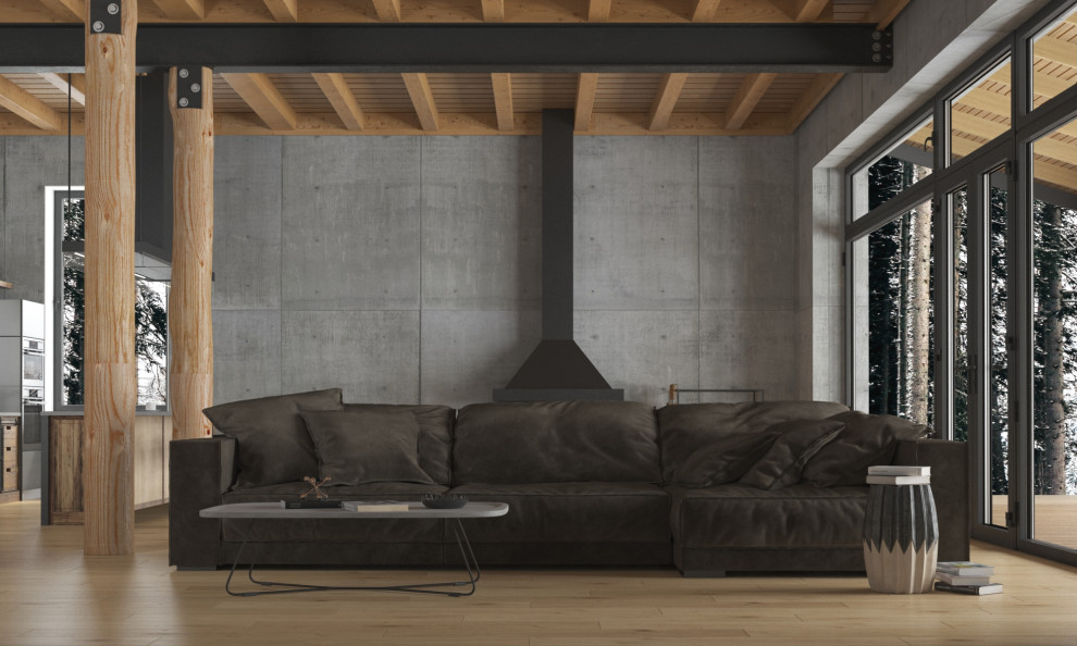 Дизайн-проект интерьера загородного дома (из бруса)