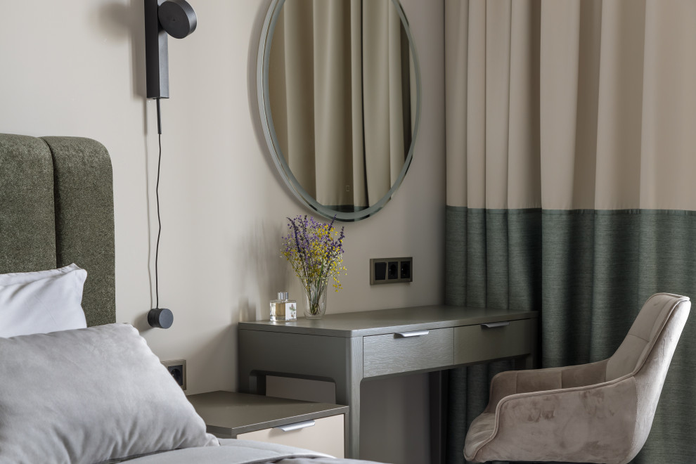 Интерьер квартиры в Приморском районе Санкт-Петербурга с видом на Лахта Центр