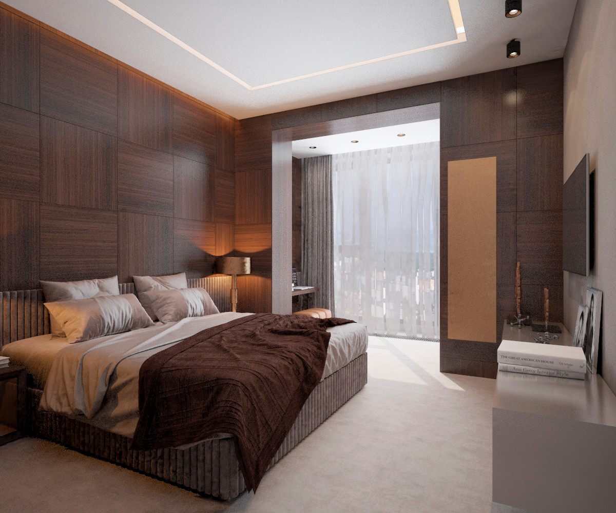 ЖК Ред  Сайд - 87 кв.м. современный стиль и темные акценты