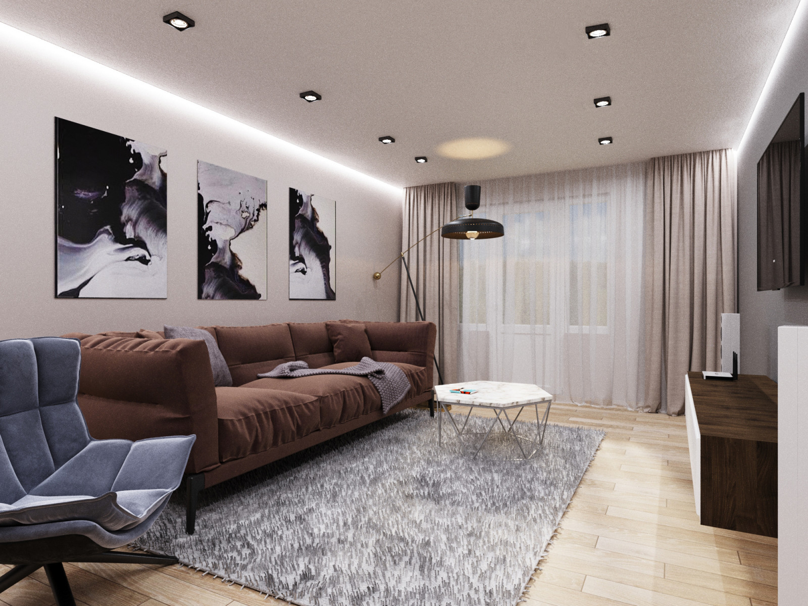 Обложка проекта: Дизайн-проект двухкомнатной квартиры