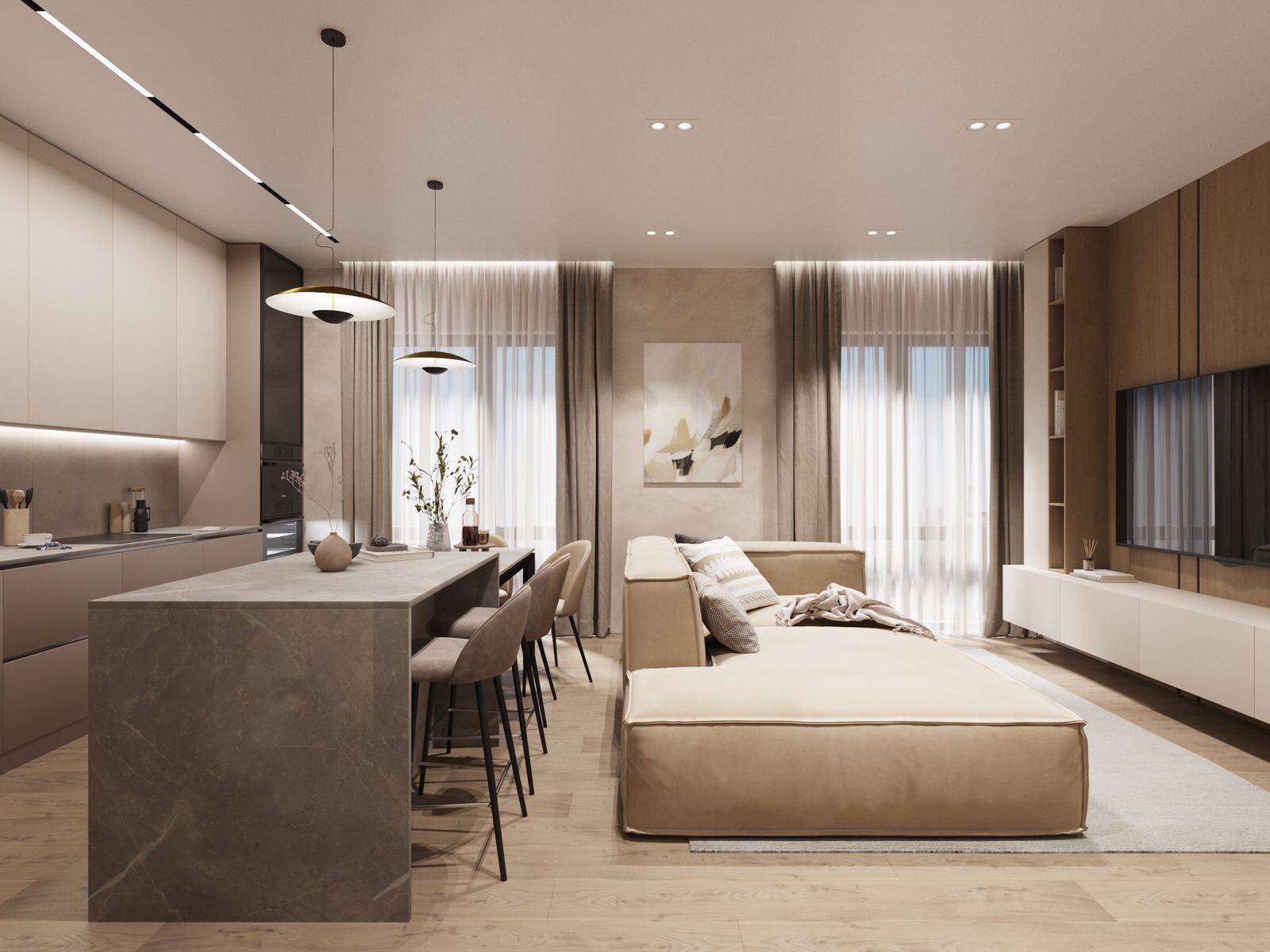 Дизайн-проект для 3-х комнатной квартиры в Москве