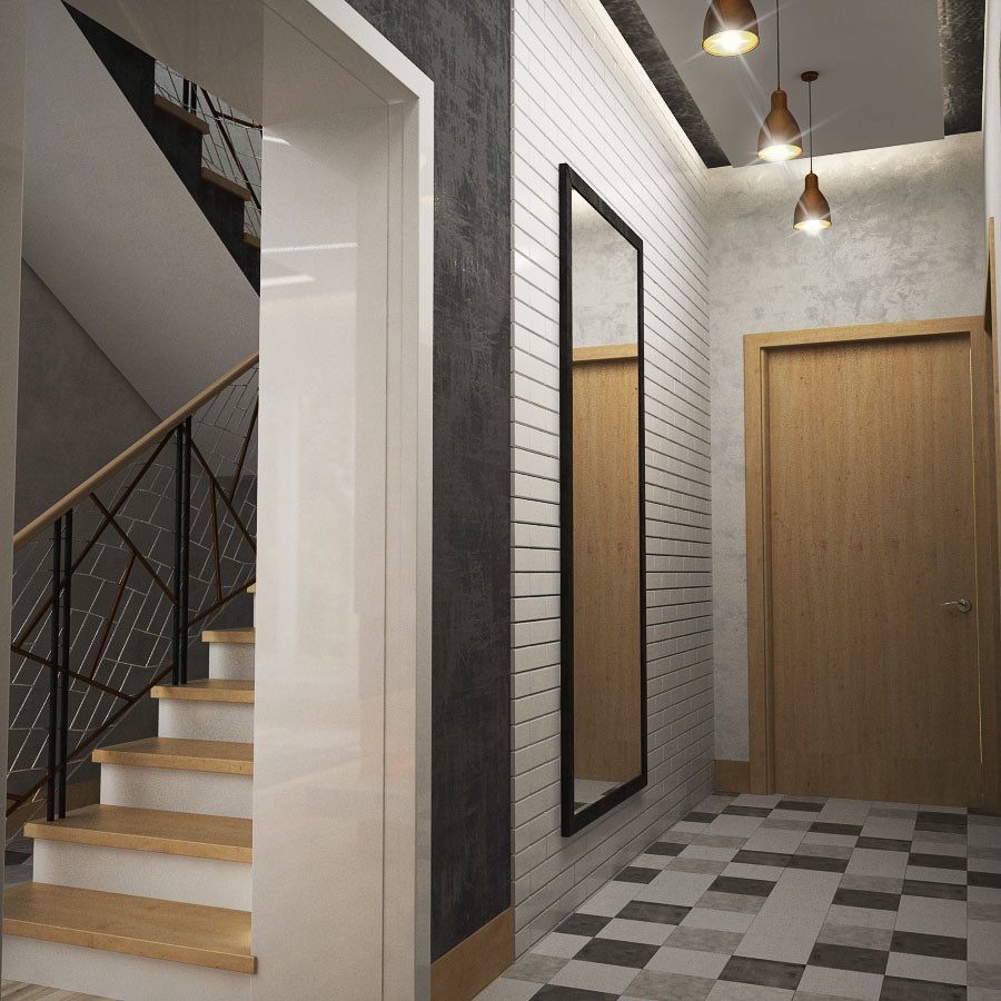 Дом в стиле лофт, хай-тек