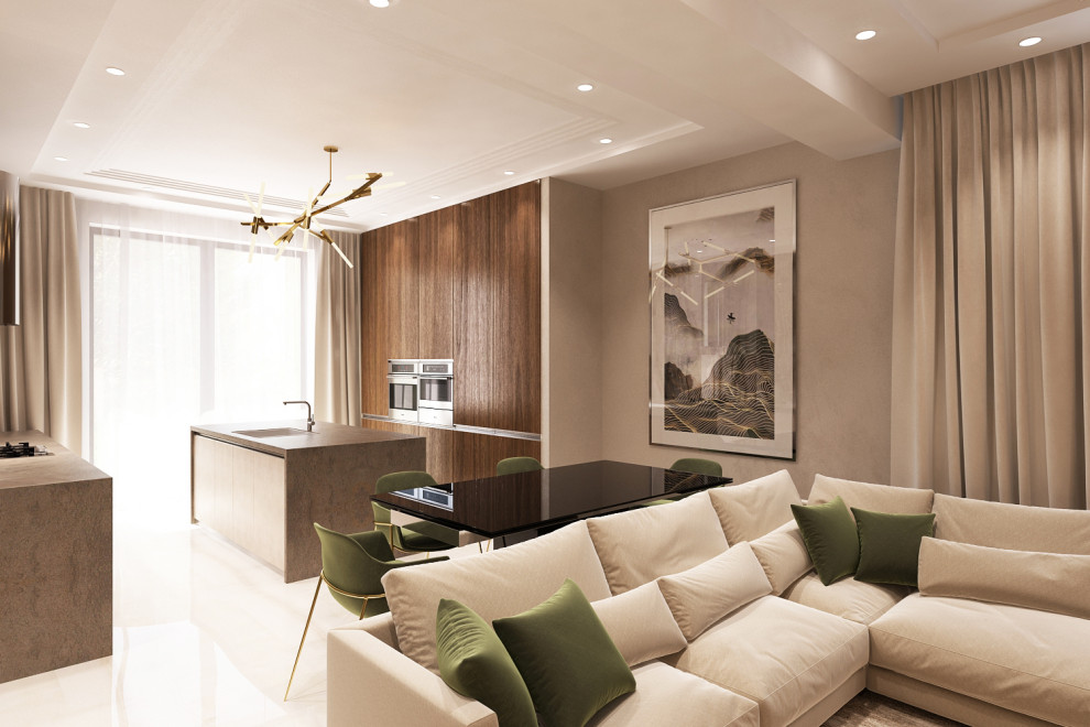 Кухня-гостиная в частном доме