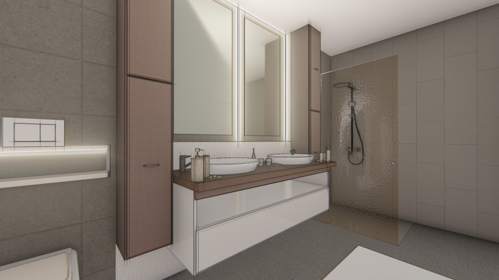 Планировки существующего коттеджа и планировка территории