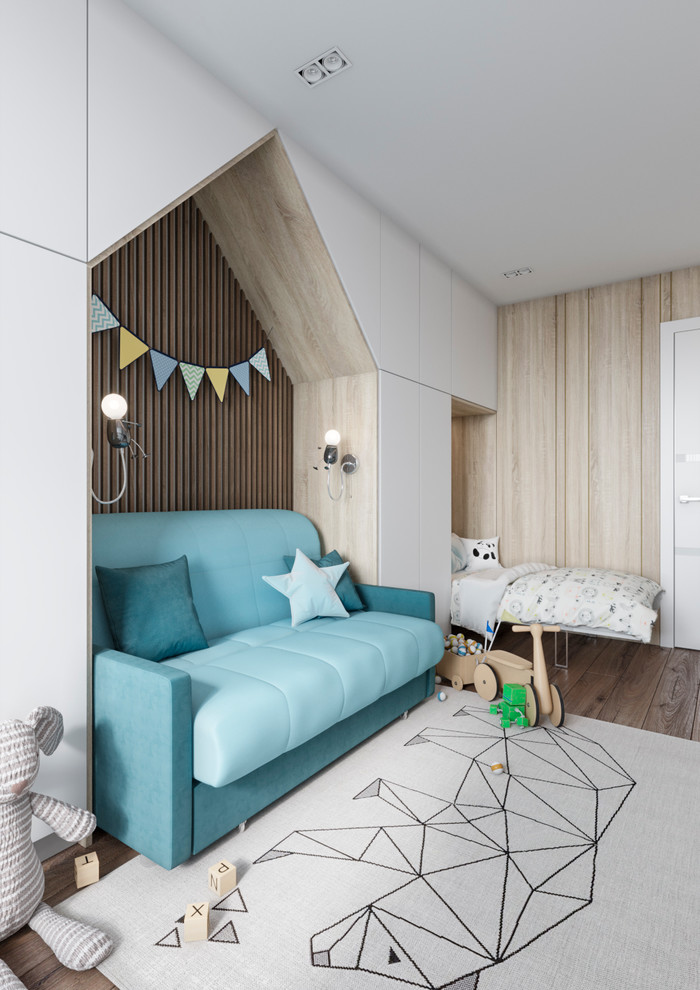 Разработка дизайна и 3D визуализация детской комнаты